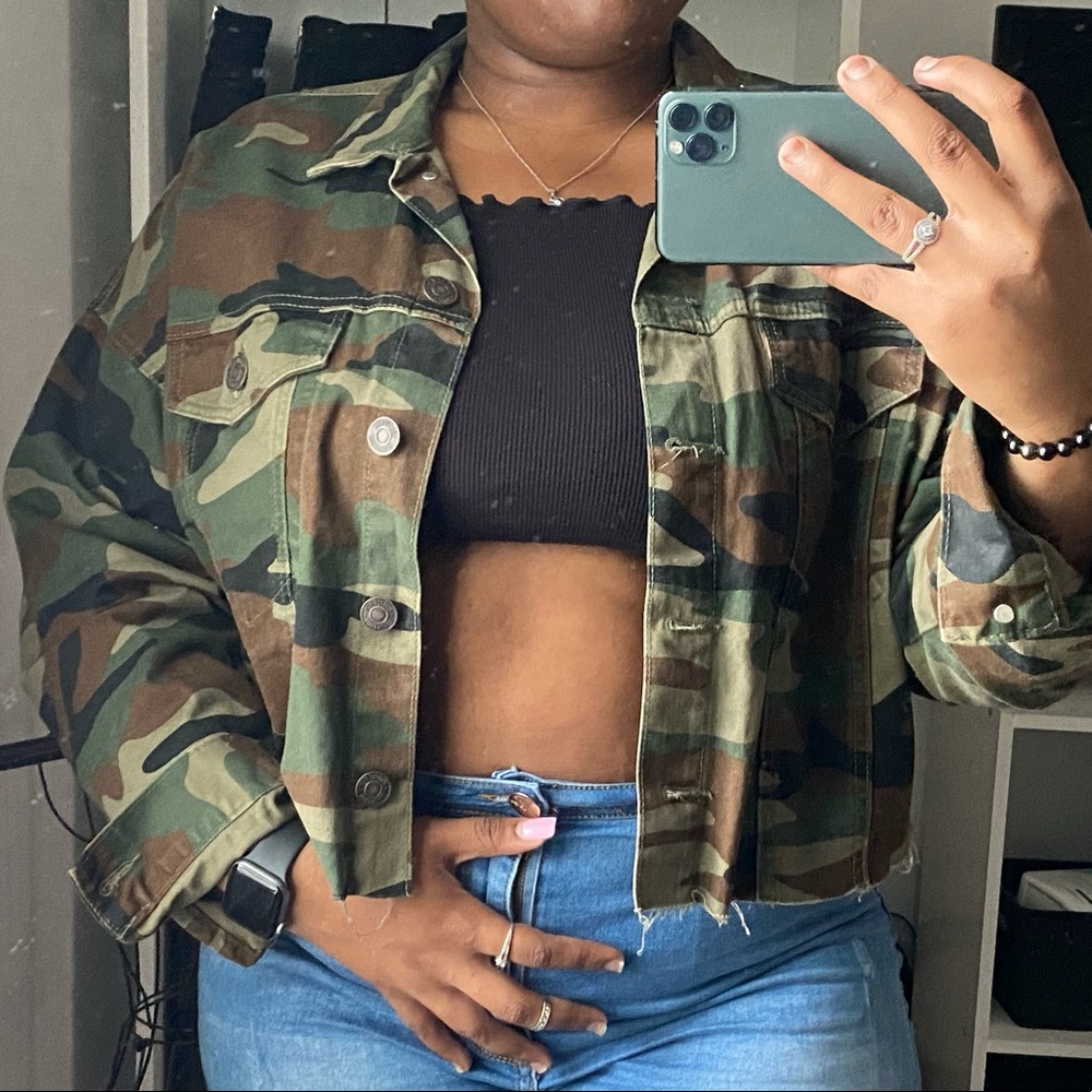 Army Fatigue Crop Jacket